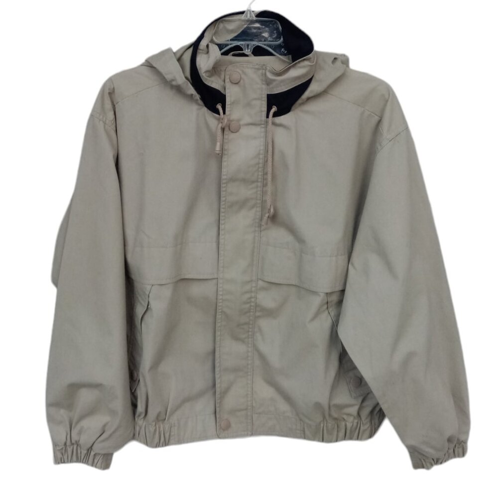 Knightsbridge vintage hooded khaki parka jacket sz L